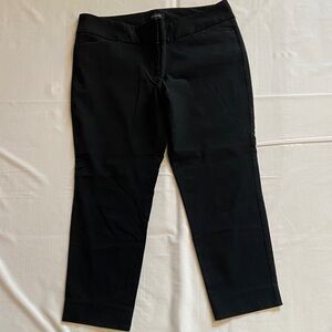The Limited Women's Black Straight Leg Dress Office Cropped Ankle Pants Size 16